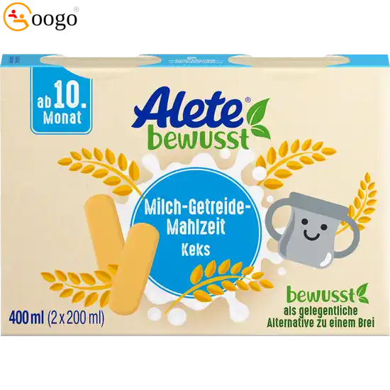 Milch-Getreide-Mahlzeit Keks ab 10. Monat, 2x200ml = 400ml