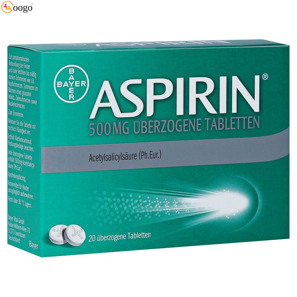 Aspirin 500mg, 20 tablets