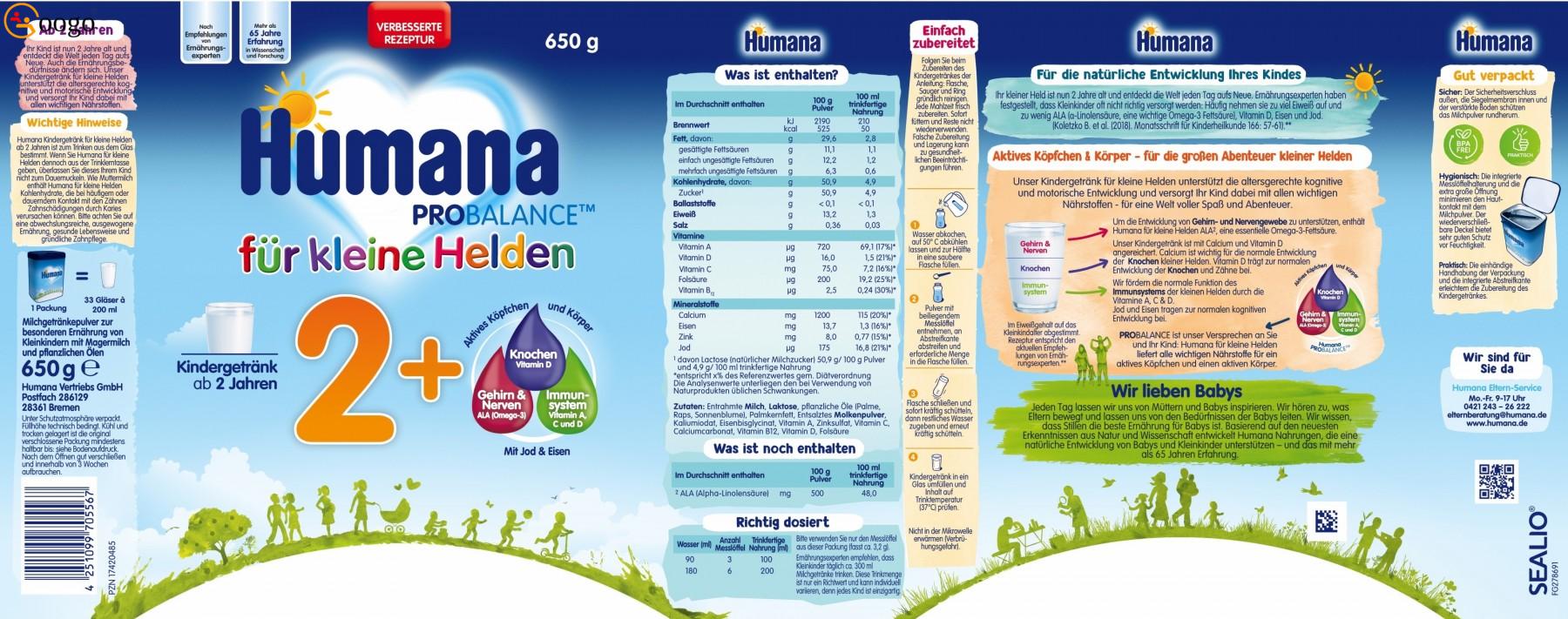 Children's drink 2+ from 2 years, 650 g