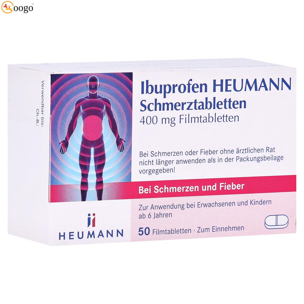 Ibuprofen Heumann Schmerztabletten 400mg, 50 tablets