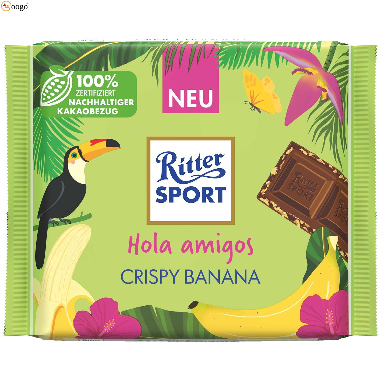 Ritter Sport 'Hola amigos' Crispy Banana, 100g