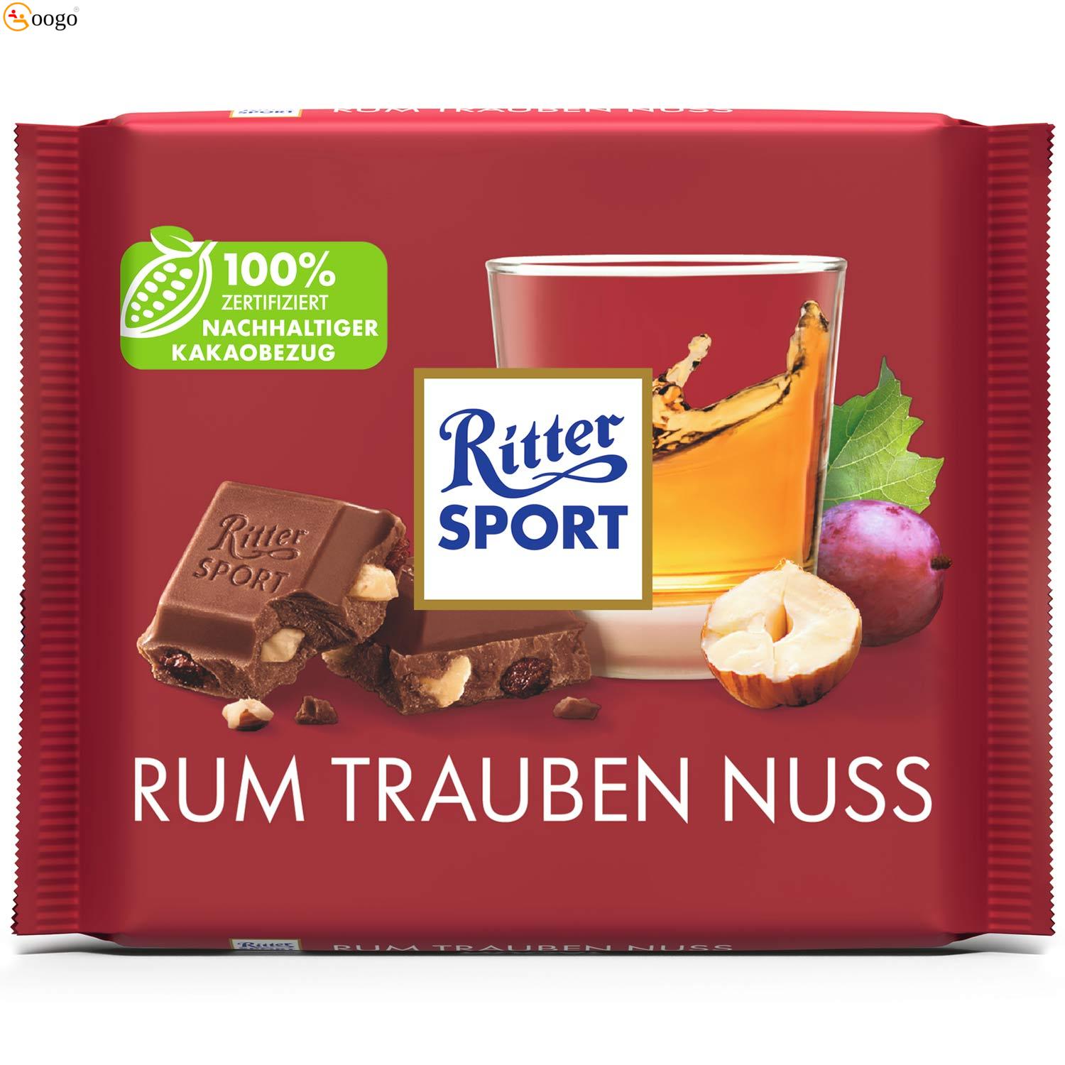 Ritter Sport Rum Trauben Nuss, 100g