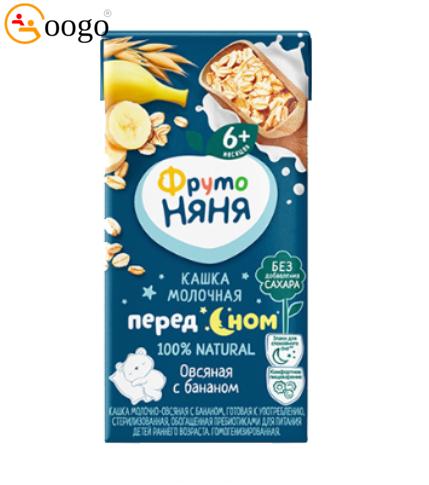 Milk and oatmeal porridge with bananas 200ml