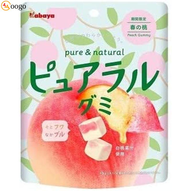 Pure Ral Gummi Ripe White Peach, 58g x 8 bags