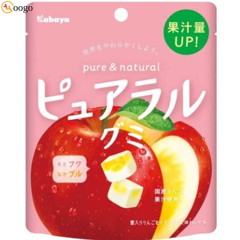 Kabaya Pure Ral Gummi Apple 58g x 8 bags