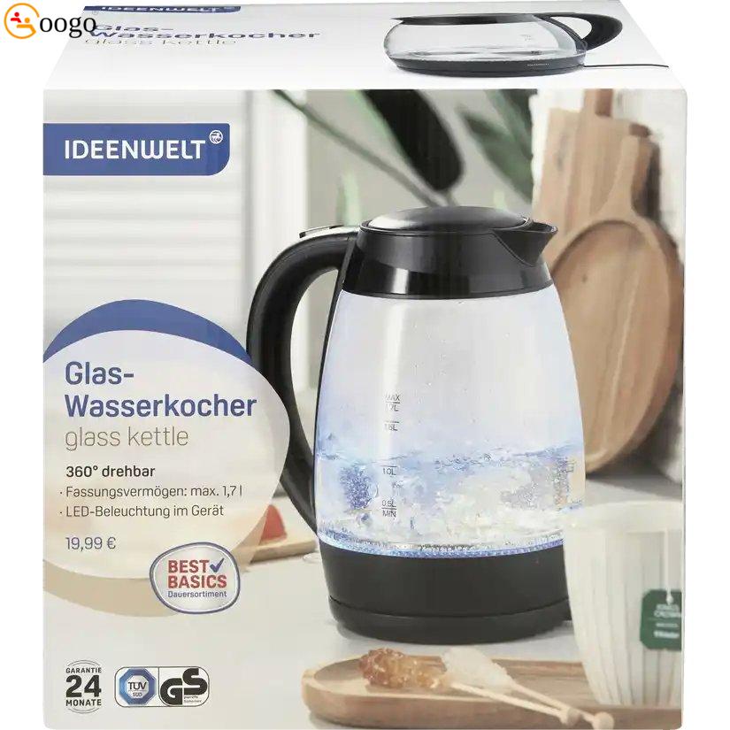 Glass kettle 1.7L